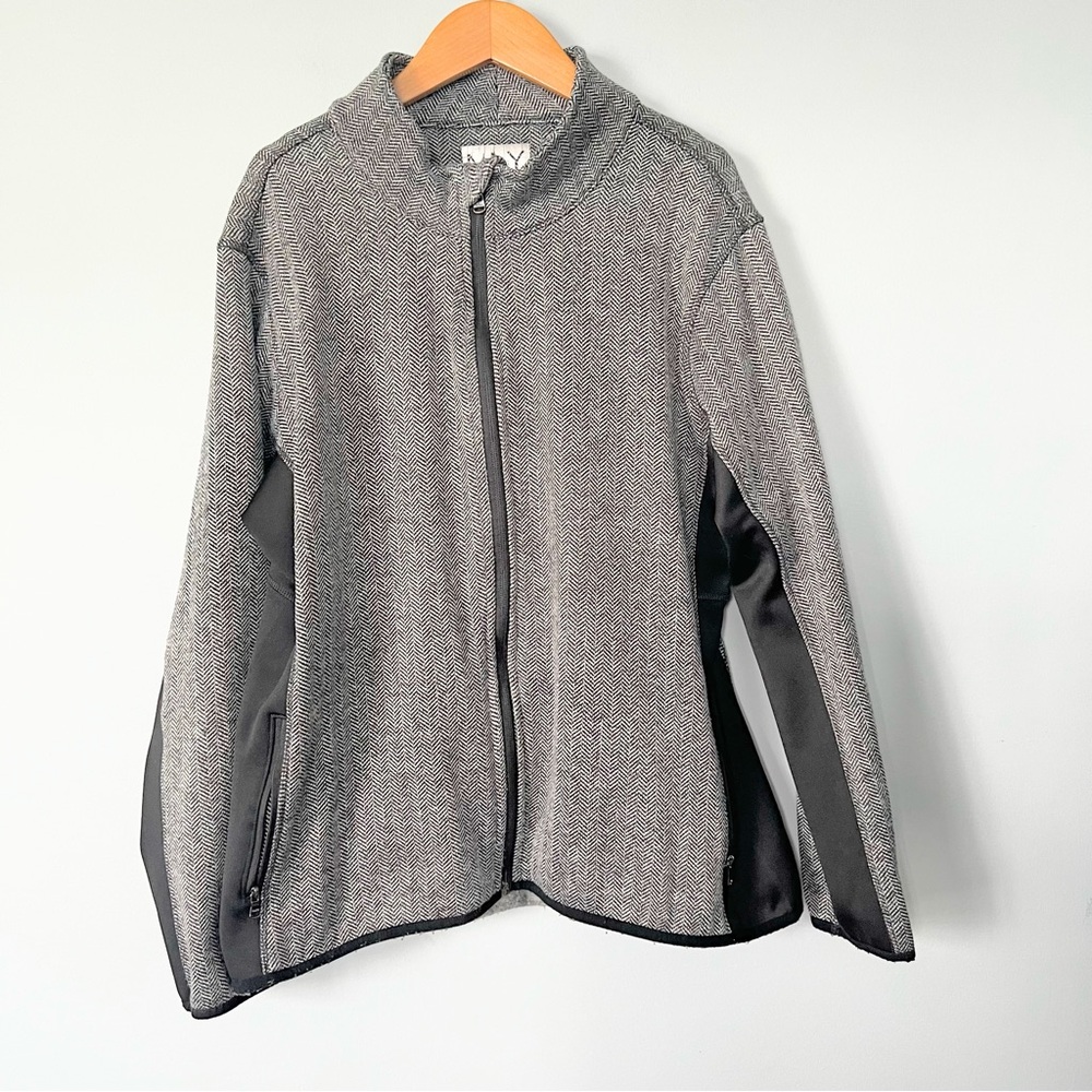 Marc New York Performance Herringbone Zip-Up Jacket Size XXL